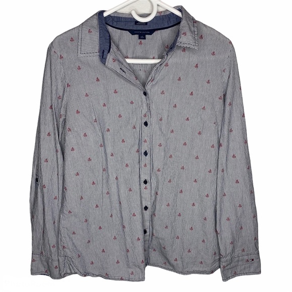 Tommy Hilfiger Men's Vertical Sailboat Button Down - Picture 1 of 7